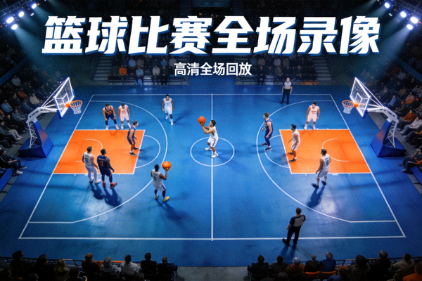 网球直播模块展示图 - 网球选手在赛场上挥拍击球的专业动作